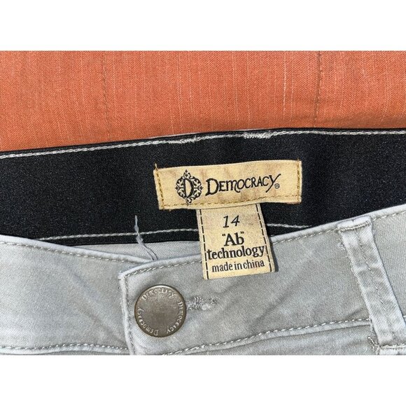 Democracy Ab Technology Gray Five-Pocket Stretch Denim Women's Jeans Size 14 - Picture 5 of 8